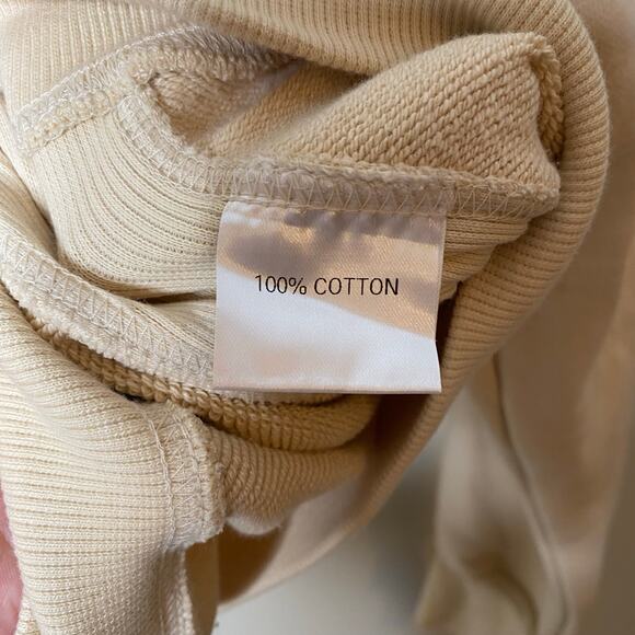 FRANKIE SHOP Vanessa Sweatshirt Vanilla Organic Cotton Shoulder Pads Medium - Picture 7 of 9